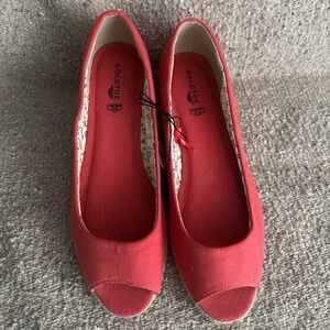 Womens GoldToe Espadrille Peeptoe Wedges Size 10. NWT